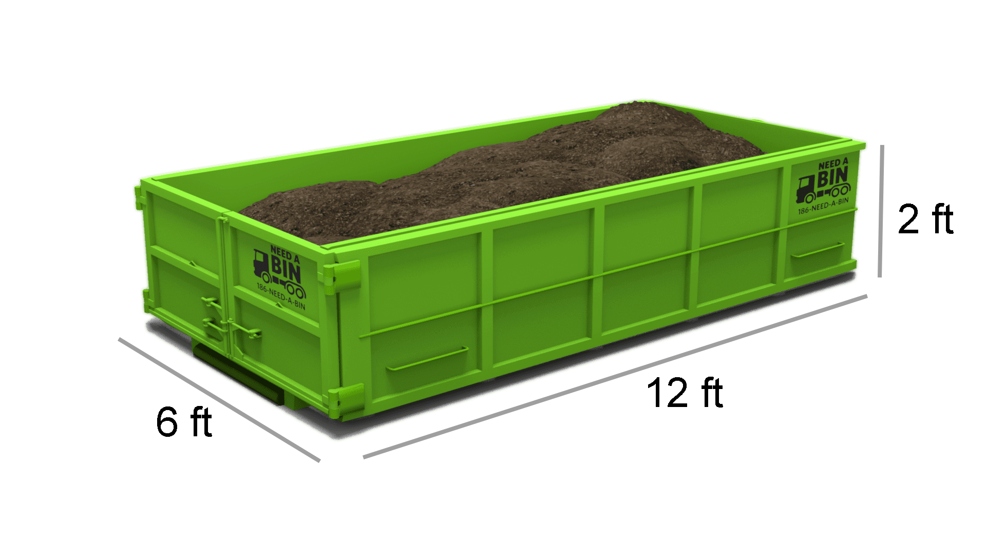 5 Yard Bin (flat fee) See orange line inside for fill height 